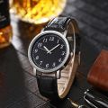 Trendy Pu Leather Wrist Watch Men Woman Couples Watches Clock Quartz Watch Daily Business Office Hand Jewelry Accessories Gift.