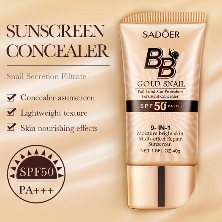 Honoria%20Honoeie%2040g%20Gold%20Snail%20Sunscreen%20Cream%20Protector%20Facial%20Sun%20Block%20SPF%2050%20BB%20Cream%20Isolation%20Lotion%20Concealer%20Facial%20Moisturizer%20-%20Image%202