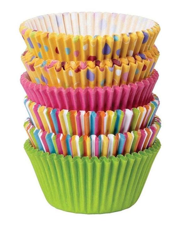 Printed Fancy Color Muffin Paper Cups (Small) Pack - 120 Pcs