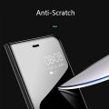 Biruiqu For VIVO V20 Soft Hard Shockproof Flip Stand Mirror Case Cover. 