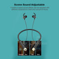 (New) wiresto F1 wireless Bluetooth in-ear headphones with flashlight neck hanging magnetic headphone earbuds support TF card neckband soft silicone IPX5 waterproof ultra-long life sport earphone. 