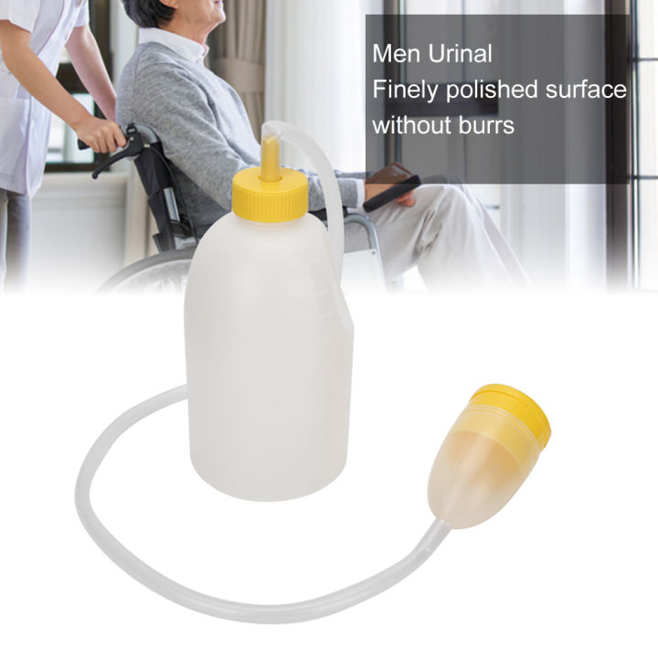 Pee Bottle Men Male Urinal Elderly Bedridden Patients Potty with Pipe 1700ML