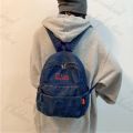 Embroidered Name Women's Denim Backpack Personalized College Student Travel Bag Book Bag Customized Denim Canvas Backpacks. 