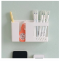 2 In 1 Wall Mounted Mobile Phone Remote Control Storage Box Multifunctional Punch-free Storage Rack Wall Debris Storage Holders. 