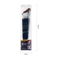 Deli 73895 Artist Range Round Nylon Fiber Brush Set for Acrylics and Oil Paint Brush Set.