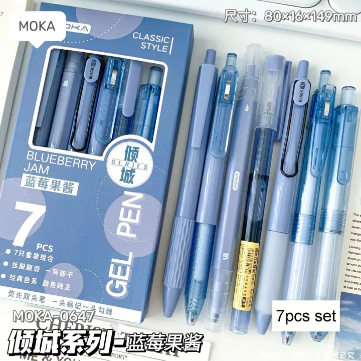7pcs%20Kawaii%20Pen%20Black%20Ink%20Gel%20Pens%20Double-Headed%20Highlighter%20Aesthetic%20Stationery%20Pen%20Set%20Ballpoint%20Pen%20Back%20To%20School%20-%20Image%207