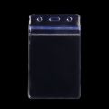 10 Pcs/set Waterproof Vertical Transparent PVC Plastic Clear Zipper ID Card Holder Pocket. 