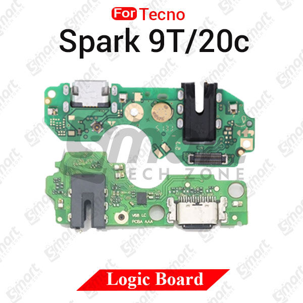 Charging Logic Board For Tecno Spark 9t 20c Charging Port USB Plug PCB Dock Connector Spare parts
