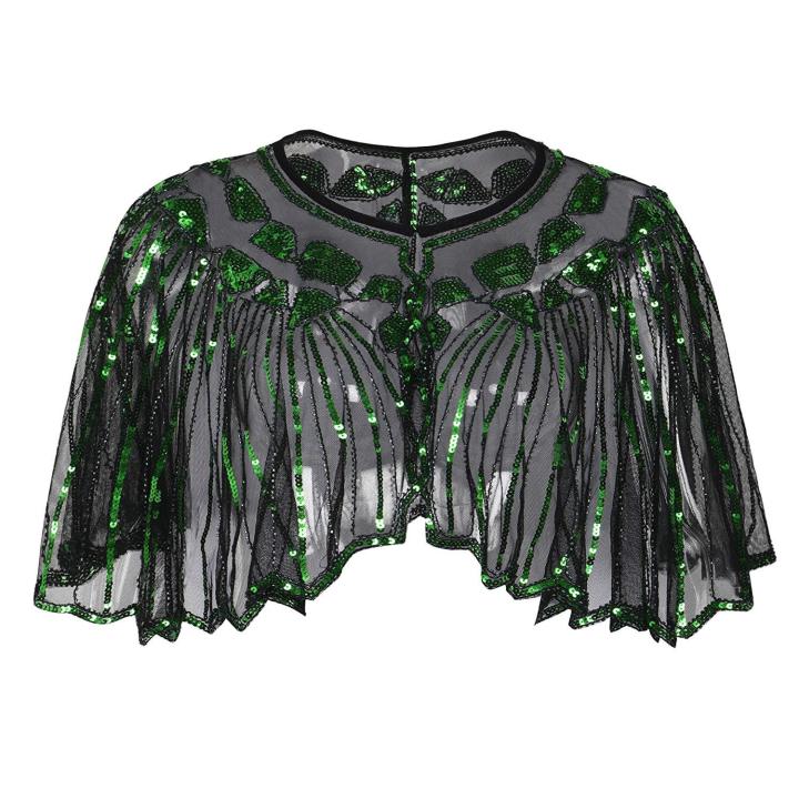 1920Banquet%20Evening%20Dress%20Women's%20Vintage%20Sequined%20Hollow%20Cape%20Stage%20European%20and%20American%20Dress%20Shawl%20Outer%20Match%20-%20Image%205
