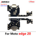 For Motorola Moto Edge 20 Lite S Pro 30 Neo Fusion Ultra Plus 2021 USB Charging Port Dock Charger Connector Board Flex Cable. 