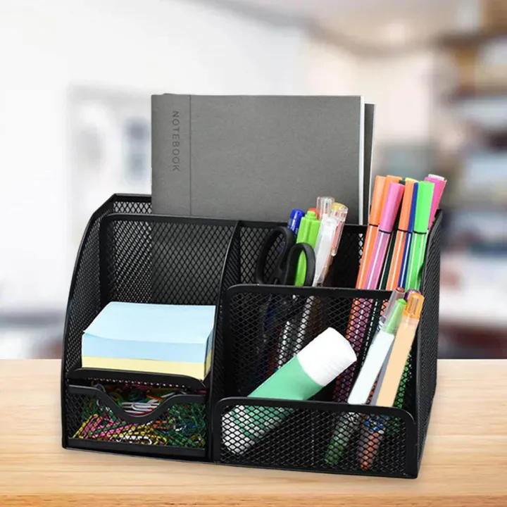 Multifunction%20Pen%20Holder%206%20Slots%20with%20Drawer%20Pen%20Pencil%20Desk%20Organizer%20for%20Home%20School%20Storage%20-%20Image%204