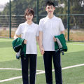 Spring and Autumn New School Uniform Set for Primary and Secondary School Students, College Style High School Student Class Uniform, Sports Day, Group Casual Sportswear. 