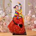 Korean Hanbok Doll Miniature Folk Ethnic Ornament Geisha Kimono Figurine.