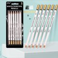 Xileyw 6PCS White Charcoal Pencils Drawing Set Sketch Highlight Pencil Soft Medium Charcoal White Pencils. 