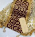 Semi-stitched Georgette Embroidery Three Piece-32.