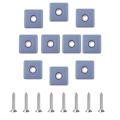 BRADOO- 16pcs Furniture Sliders 40mm Furniture Leg Protectors with Screws Square Chair Leg Protectors Furniture Glide Pads.