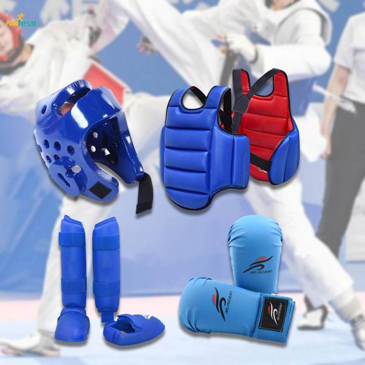 4%20Pieces%20Karate%20Sparring%20Gear%20Thickened%20Boxing%20Gloves%20Vest%20-%20Image%205