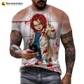 2022 Hot Horror Movie Child of Play Character Chucky 3D Printed T-shirt Men Women Children Summer Casual Streetwear Cool Tops. 
