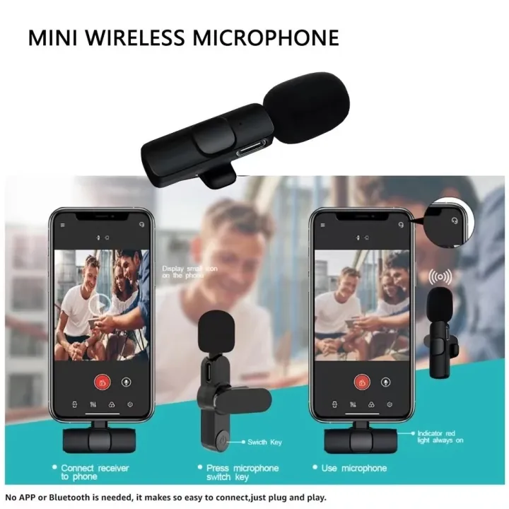 2.4GHz%20Wireless%20Microphone%20Clip-on%20Lavalier%20Microphone%20Transmitter%20Receiver%20Live%20Video%20Recoding%20Interview%20K9%20-%20Image%203