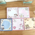 50 Sheets Kawaii Cat Sticky Note Girl Planning Daily Memo Pad School Supplies Self-adhesive Message Notepad Stationery. 