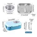 Boys and girls Bento lunch box Eco-friendly Cutlery School and work Stainless steel lunch box 2/3 compartments Soup bowl Sealed lunch box for School lunch Work lunch Picnic Outdoor activities Children. 