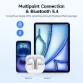QCY Melobuds N50 Wireless Earbuds 45dB ANC BT 5.4 6 Mics Clear Call Multipoint Connection Up to 28 Hours Playback IPX4 68ms Low Latency App Support In-ear Headphones Wireless Bluetooth Earphones for Men and Women. 
