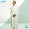 Off White Color Poly-Cotton Thobe Al MADINI Muslim full Sleeve Islamic Saudi Arabia Jubba for Men.