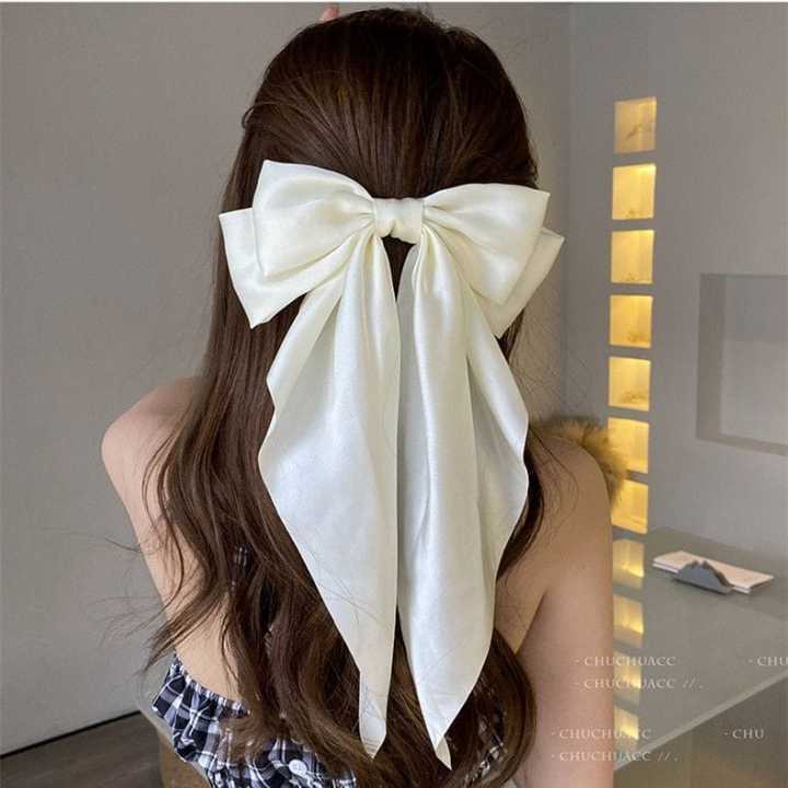 Long Ponytail Bow Clips for Women and Girls - Stylish Hair Accessory