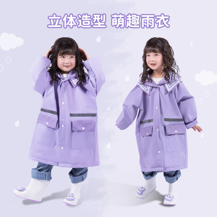 Raincoat for kids cute baby poncho for boys and girls outdoor cartoon waterproof cape reflective raincoatSmartwatches