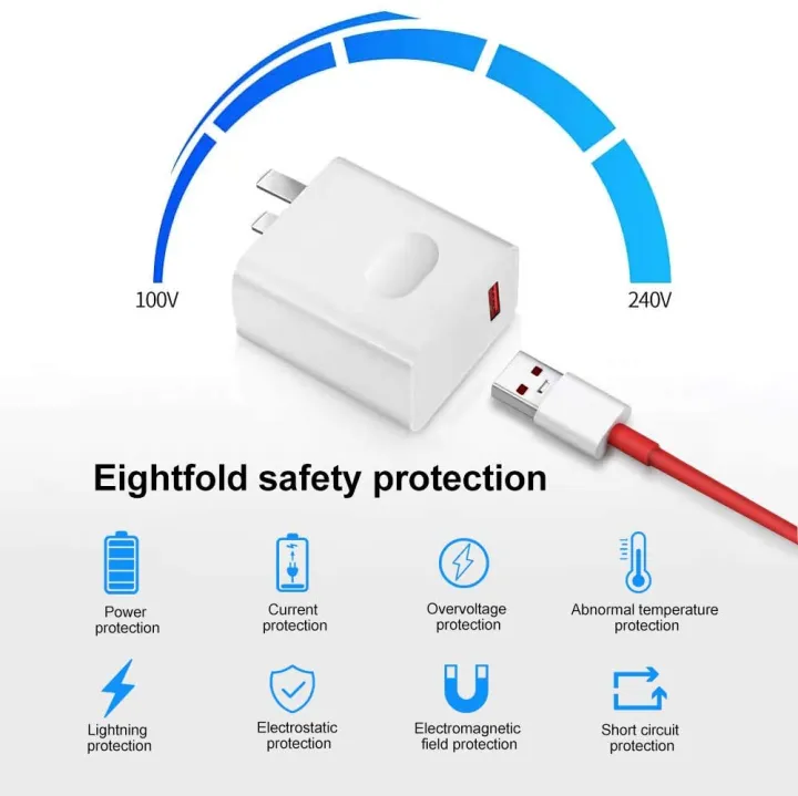 Oneplus%207%20Pro%20Warp%20Charger%206A%20Type%20C%20USB%20Cable%2030W(MAX)%20Dash%20Quick%20Charge%20Adapter%20-%20Image%202