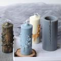 Silicone Candle Mold Carved Column DIY Resin Candle Mold Bride Wax Model.
