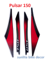 Bike decoration sticker motorcycle. Back Panel Sticler for Pulsar 150. Red. 