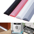 50cm-200cm Silicone Bathroom Water Stopper Blocker Shower rubber Dam Dry and Wet Separation Flood Barrier Door Bottom Seal Strip. 