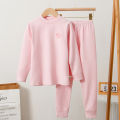 Boneless Shu velvet color cotton children's underwear set for boys and girls Cotton home elastic base warm autumn clothes and autumn pants. 