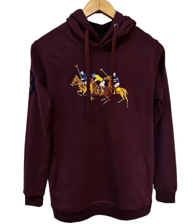 Polo Ralph Lauren Men's Custom Slim Fit Triple Pony Embroidered Hoodie -  Hoodie For Men - Hoodie - Hudi For Men | Daraz.com.bd