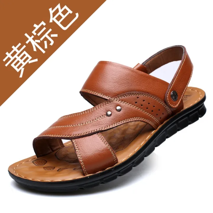 Men's%20Summer%20New%20Men's%20Sandals%20Men's%20Leather%20Beach%20Shoes%20Casual%20Men's%20Shoes%20Fashion%20Slippers%20Stripe%20Sandals%20Rubber%20Mens%20Shoes%20-%20Image%203