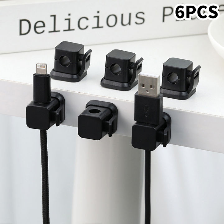 6%20PCS%20Desk%20Cable%20Organizers%20Holder%20Clips%20For%20Power%20USB%20PD%20Cable%20Mouse%20Keyboard%20PC%20Laptop%20Desktop%20Cable%20Living%20Room%20Home%20Decor%20jingu%20-%20Image%203