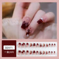 24 Pcs artificial Fake Nails Box For Women added with Liquid Glue. 