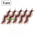 5 pcs x Simulation Plastic Centipede Toy Realistic Insect Prank Funny Toys.