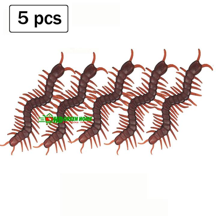 5 pcs x Simulation Plastic Centipede Toy Realistic Insect Prank Funny Toys