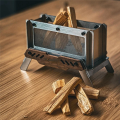 Outdoor Camping Incense Burner Mini Wood Stove Aromatherapy Holder Stainless Steel Charcoal Stove for Home Desk Easy Install Easy to Use. 
