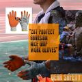 QearSafety Cut level 5 Protection Work Gloves, HPPE fiber Knitted, Sandy Orange Color Nitrile Palm Coated,Anti-slip, Flexible.