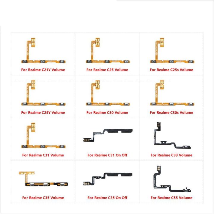 Power ON OFF Mute Switch Control Key Volume Button Flex Cable Parts For OPPO Realme C21Y C25 C25s C25Y C30 C30s C31 C33 C35 C55
