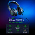 Razer Kraken V3 X Wired Gaming Headset 7.1 Surround Sound Headset with TRIFORCE 40mm Driver Unit HYPERCLEAR Cardioid Microphone.