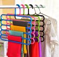 (3Pcs-1Pack) 5 Layer Magic Hanger: Anti-Slip Multi-Purpose and Multi-Functional Magic Multiple Layer Trousers Hangers Hanger.
