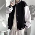 College Style Baseball Jacket Men's Middle School Students 2023 Spring and Autumn New Loose Hong Kong Style Boys Jacket Thin.