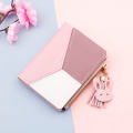 Short Ladies Zipper Wallet Female Student Korean Tassel Fashion Soft Leather Leaf Purse For Women. 
