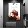 Serial Experiments Lain Anime Movie Sticky Posters Fancy Wall Sticker for Living Room Bar Decoration Vintage Decorative Painting.