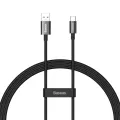 Baseus Supervooc PD65W USB To Type C Cables 6.5A Fast Charging Smart Phone Data Cable For OPPO Realme One Plus Xiaomi Charger-Black 1M.