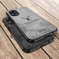 Quiberk for OPPO A58 4G Case Fabric Deer Cloth Vintage Shockproof Protective Phone Back Cover.